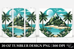 Retro Tropical Island | 20 oz Tumbler Product Image 1