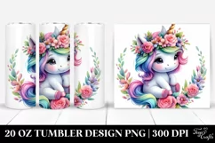 Cute Baby Unicorn Drawing | 20 oz Tumbler Product Image 1