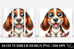 Crazy Looking Basset Hound | 20 Oz Tumbler Product Image 1