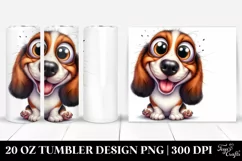 Crazy Looking Basset Hound | 20 Oz Tumbler Product Image 1