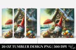 Fairy Tale Gnome Beach Wear Digital Painting | 20 oz Tumbler Product Image 1