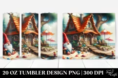 Fairy Tale Gnome Beach Wear Digital Painting | 20 oz Tumbler Product Image 1