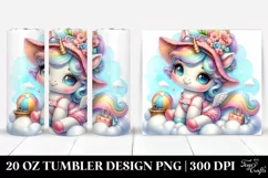 Pastel Baby Unicorn on a Cloud | 20 Oz Tumbler Product Image 1