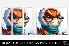 Angry Dinosaur with es 20 Oz Tumbler Product Image 1