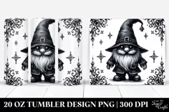 Funny Gothic Gnome Watercolor | 20 oz Tumbler Product Image 1