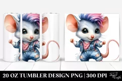 Cool Mouse Dance, Transparent 20 Oz Tumbler Product Image 1
