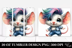 Cool Mouse Dance, Transparent 20 Oz Tumbler Product Image 1