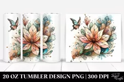 Wooden Magnolia, Transparent 20 Oz Tumbler Product Image 1