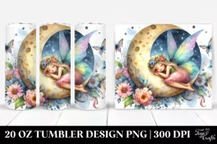 Colorful Fairy Napping on the Moon | 20 Oz Tumbler Product Image 1