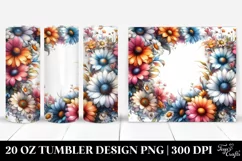 Colorful Floral Frame | 20 oz Tumbler Product Image 1