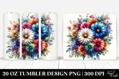 Colorful Floral Frame | 20 oz Tumbler Product Image 1