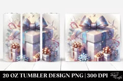 Digital Present Clipart, Transparent 20 Oz Tumbler Product Image 1
