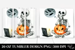 Simple Skeleton Clipart, High-Res 20 Oz Tumbler Product Image 1