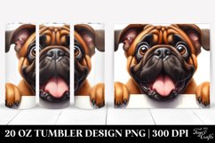 Funny Crazy Looking Bullmastiff Watercolor | 20 Oz Tumbler Product Image 1