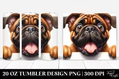 Funny Crazy Looking Bullmastiff Watercolor | 20 Oz Tumbler Product Image 1