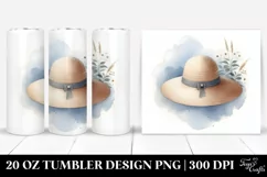 Simple Washed Watercolor Hat | 20 oz Tumbler Product Image 1