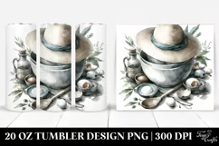 Simple Washed Watercolor Hat | 20 oz Tumbler Product Image 1