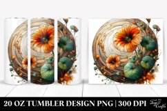 stained glass nasturtium with wooden insertions | 20 oz Product Image 1