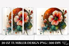 stained glass nasturtium with wooden insertions | 20 oz Product Image 1