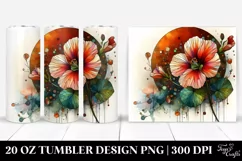 stained glass nasturtium with wooden insertions | 20 oz Product Image 1