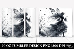 Whimsical Gothic Fairy in Watercolor Clipart Product Image 1