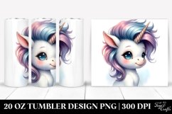 Cute Baby Unicorn Pastel Watercolor | 20 Oz Tumbler Product Image 1