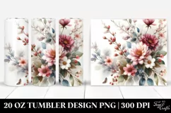 Washed Floral Tumbler | 20 oz Tumbler Product Image 1