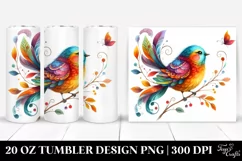 Colorful Bird Watercolor | 20 oz Tumbler Product Image 1