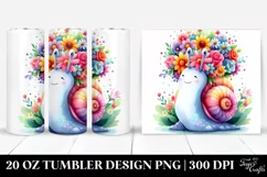 Cartoon Snail Flower Crown | 20 oz Tumbler Product Image 1