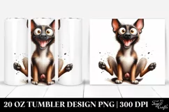 Malinois Watercolor Crazy Looking | 20 oz Tumbler Product Image 1