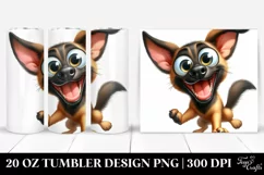 Malinois Watercolor Crazy Looking | 20 oz Tumbler Product Image 1