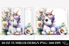 Baby Unicorn Calla Lily Tumbler | 20 oz Tumbler Product Image 1