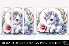 Baby Unicorn Calla Lily Tumbler | 20 oz Tumbler Product Image 1