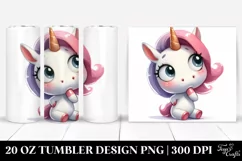 Expressive Funny Unicorn | 20 oz Tumbler Product Image 1
