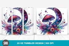 Colorful Watercolor Magical Mushrooms | 20 oz Tumbler Product Image 1