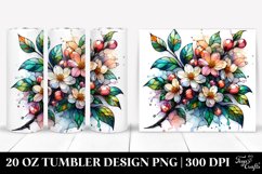 20 Oz Tumbler Sublimation | Glossy Stained Jasmine Product Image 1