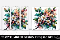 20 Oz Tumbler Sublimation | Glossy Stained Jasmine Product Image 1