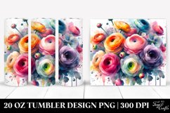bouquet with colorful ranunculus splash | 20 oz Tumbler Product Image 1