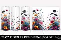 watercolor wildflowers with vibrant black body | 20 oz Product Image 1