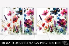 watercolor wildflowers with vibrant black body | 20 oz Product Image 1