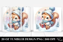 Cute Baby Squirrel Winter Clothes | 20 oz Tumbler Product Image 1