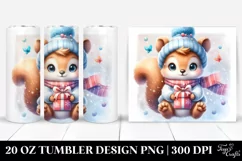 Cute Baby Squirrel Winter Clothes | 20 oz Tumbler Product Image 1