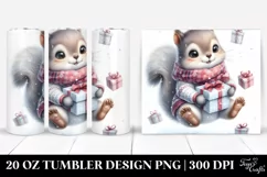 Cute Baby Squirrel Winter Clothes | 20 oz Tumbler Product Image 1