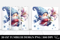 Cute Gnome with Lily | 20 Oz Tumbler Product Image 1