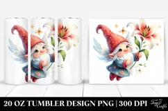 Cute Gnome with Lily | 20 Oz Tumbler Product Image 1