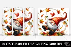 Colorful Gnome Autumn Leaves | 20 oz Tumbler Product Image 1