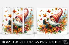 Colorful Gnome Autumn Leaves | 20 oz Tumbler Product Image 1