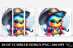 Cute Baby Bird with Raincoat | 20 oz Tumbler Product Image 1