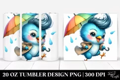Cute Baby Bird with Raincoat | 20 oz Tumbler Product Image 1