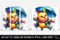 Cute Baby Bird with Raincoat | 20 oz Tumbler Product Image 1